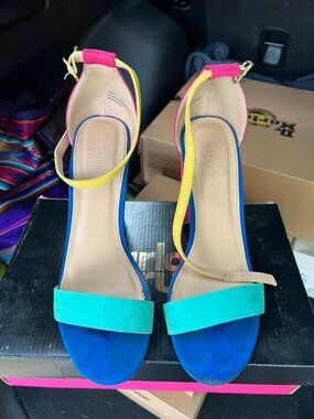Color block heels